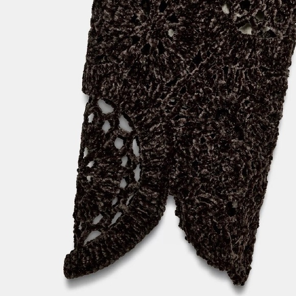 ZARA Crochet Long Sleeve Sweater - Picture 7 of 8